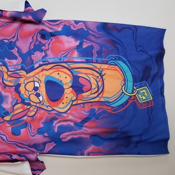 Scooby Doo dizzy tee shirt, hippie, pink purple, 420 women's size small. - Picture 3 of 5